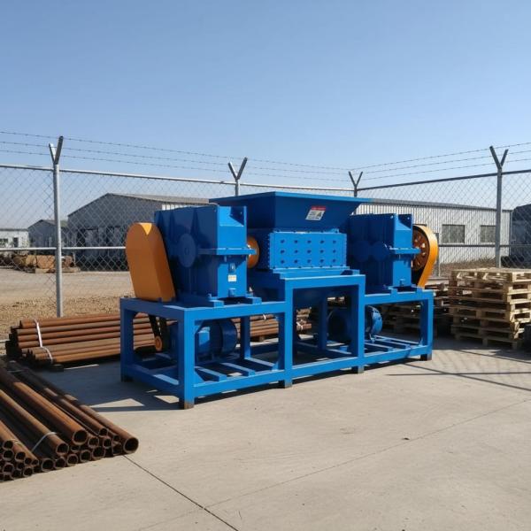 Industrial Automatic Double Shaft Shredder Machine For Plastic Alloy Scrap Metal Recycling Heavy Duty Twin Shaft Crusher Double Shaft Shredder Machine for Plastic Bucket