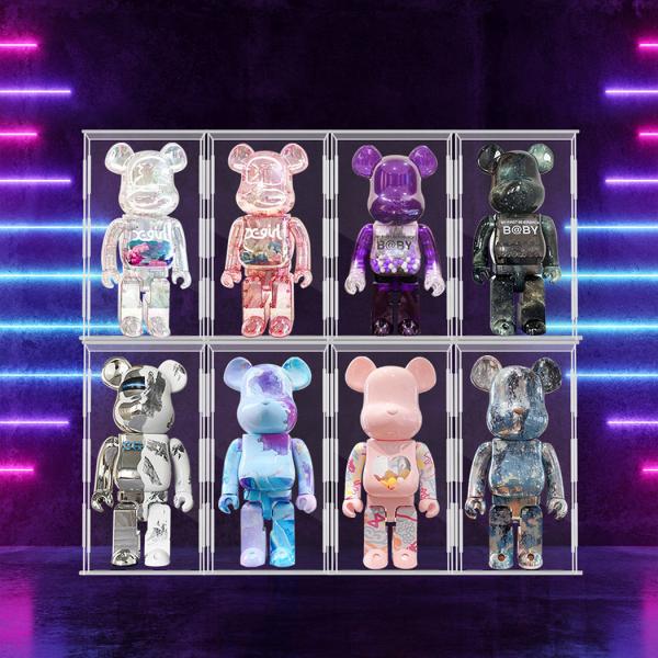Bearbrick Acrylic Display Case Box Building Block Storage Dust Cover Storage