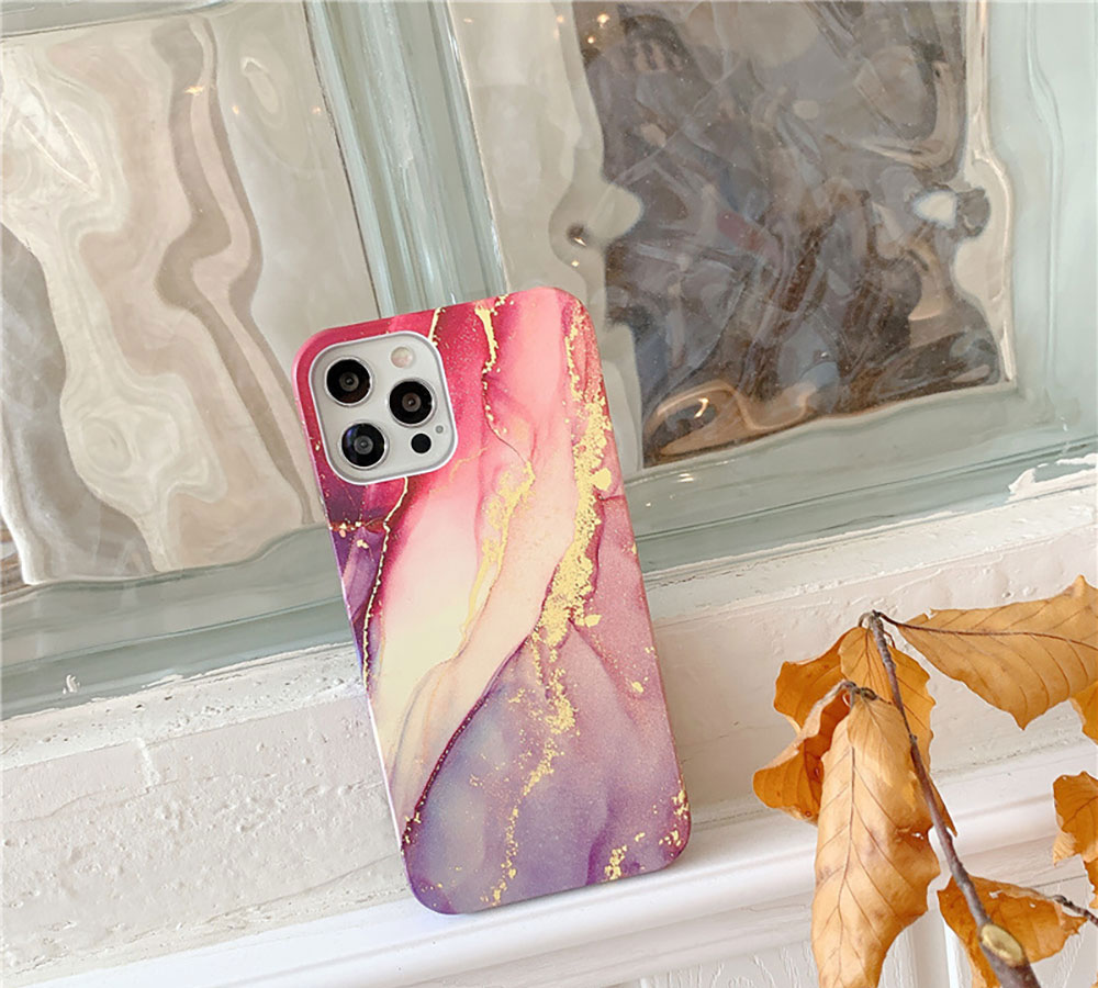 Marble Phone Cases for Iphone X 7 8 10 11 12 13 14 15 Max Pro Plus Luxury Colourful Shell Pattern Gold Case Sjk145 Laudtec