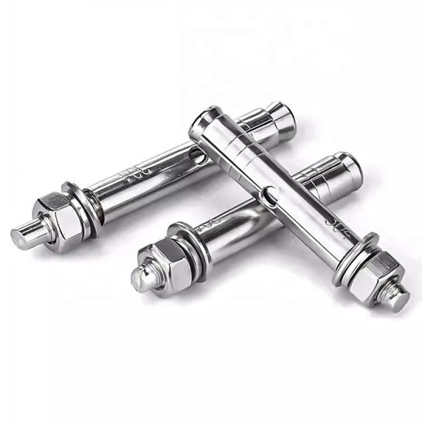 304 316 316L Stainless Steel Anchor Bolts Polished Finish Hex Head Customized Size
