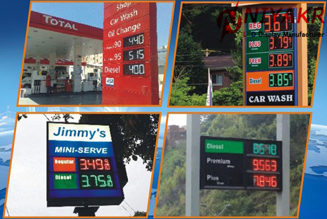 24 дисплея СИД бензоколонки дюйма РС232 подписывает управление 5000 Кд/м2 РФ цены беспроводное