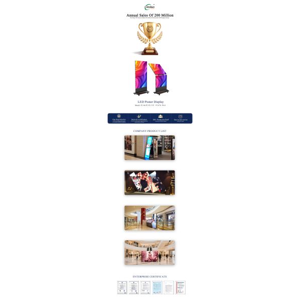 Écran d'affiche LED pliable P1.86 P2 P2.5 pour la publicité intérieure et extérieure dans les centres commerciaux