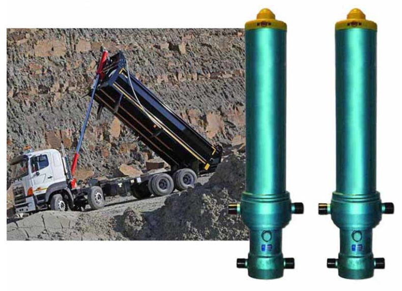 3 Stage Single Acting Telescopic Cylinder , Hydraulic Lift Cylinder For Dump Truck