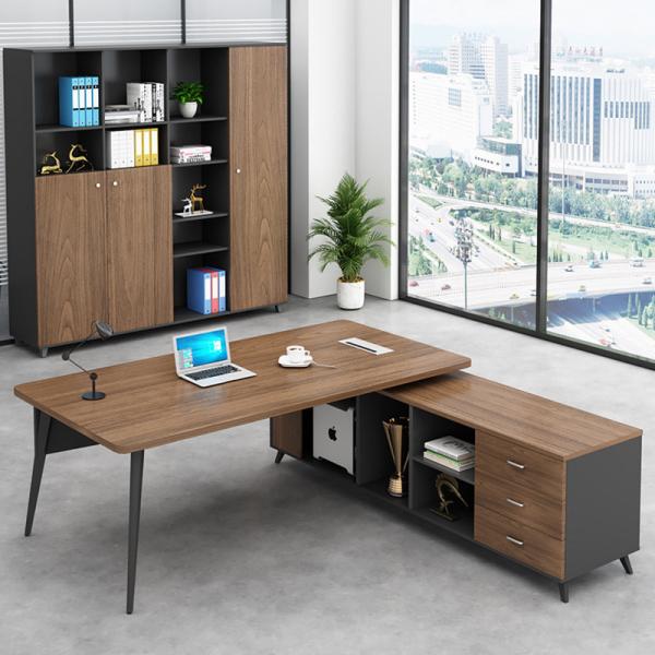 Home Office Painting Manager Desk For Boss Modern Wooden Curved Office Table