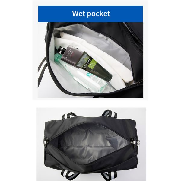 29L Sports Gym Bag Oxford Waterproof Travel Bags With Shoe Pocket