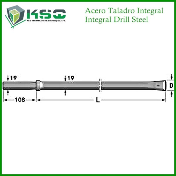Объединенный хвостовик шпинделя сверлильного станка Х19 Х22 бурильная сталь штанга 22 кс 108мм для ручного сверла утеса различных длин