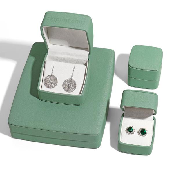 Caixa de jóias de couro personalizada Caixa de presente de jóias recicladas para anel brincos pulseira colar
