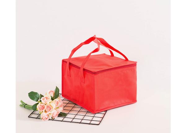 Customized Logo Thermal Cooler Bag , Insulated Lunch Bag With Containers Non Woven Material