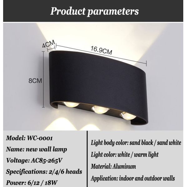 Waterproof fashion decorative wall lights black/white outdoor lamp post lights(WH-HR-39)