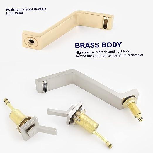 2 Handle Widespread Bathroom Faucet Tap For 3 Holes Solid Brass 8 Inch Waterfall