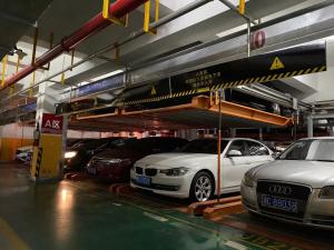 セダンの困惑車の駐車システム2レベルの住宅のガレージの上昇