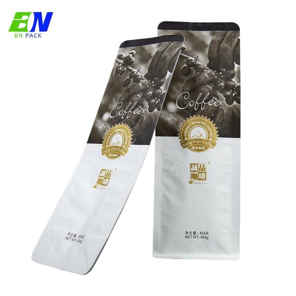 Food Grade Coffee Pouch Packaging Flat Bottom Pouch With Valve