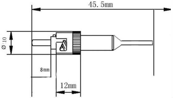 Fiber Optics Connector  ST Single Mode  Simplex 0.9mm , 2.0mm , 3.0mm