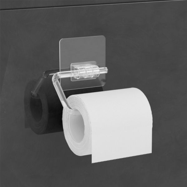 Прозрачные ванные комплекты бумажные рулоны держатель самоклеящийся туалетный стенд 140*83*25 мм