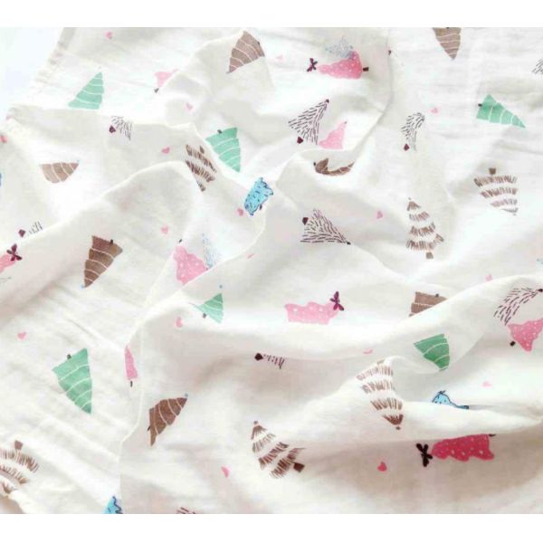 Равнина напечатала двойную ткань марли метром Swaddle одеяло 120X120 не раздражая