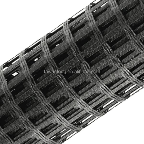 High Tensile Strength PVC Coated Polyester Geogrid Biaxial 100m/roll for Geogrid Prices