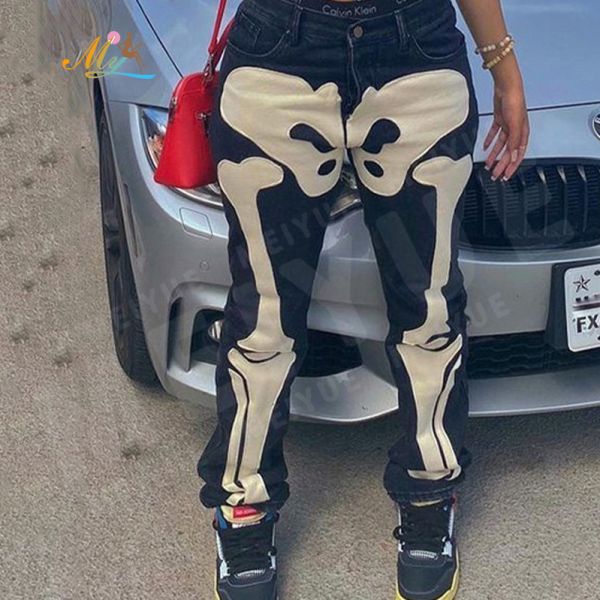OEM Nuevo diseño personalizado con bordados de chenille de hueso hombres pantalones vaqueros pantalones azules casual pantalones deportivos Pantalones De Hombre jeans