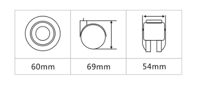 60mm Home Furniture Caster Threaded Stem Base Plate   Lockable Caster Wheel Office Small Bookshelf Bed Carbinet