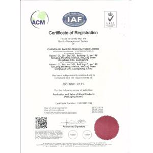 Foshan green sunny box Co.，Ltd Certifications
