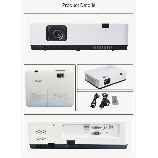3500 Lumens Brightness Multimedia Projector With XGA Resolution HDMI