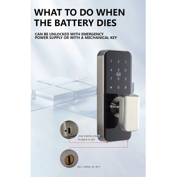 YAGU Smart Door Lock With TTLock APP or Tuya APP Remote Control Password Door Lock With WIFI or BLE