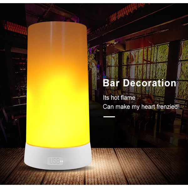 Waterproof Flickering Flame Table Lamp With Remote For Party Working Time hours 10000