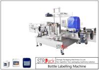 Machine à étiquettes de double bouteille latérale automatique pour le détergent de l'huile 5-25L/tambour de shampooing