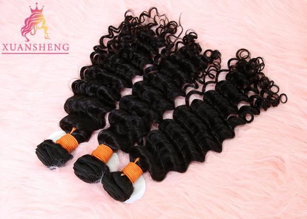 Unprocessed Human Virgin Indian Hair Extension Malaysia Curly Double Drawn Cuticle
