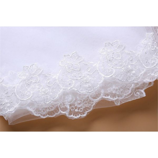 Embroidery Cord lace with Rhinstone  Ivory/White Bridal Veil  Wedding Accessories