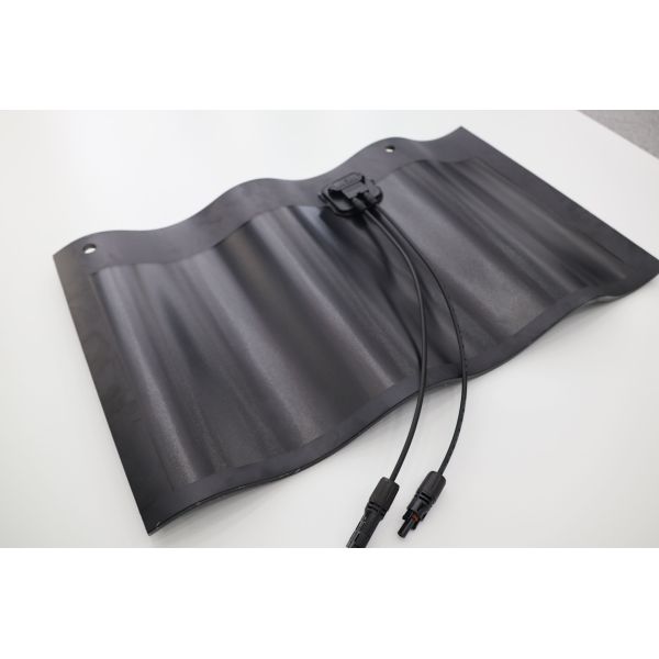 50W Thin Film Solar Power Roof Tiles Curved For Solar Energy System