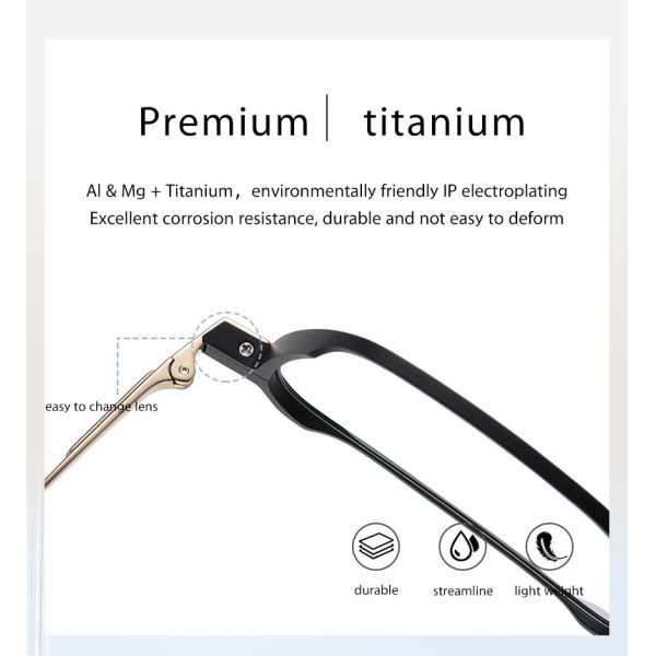 Не CE объективов Очкиes виска кабеля титана рецепта ясный