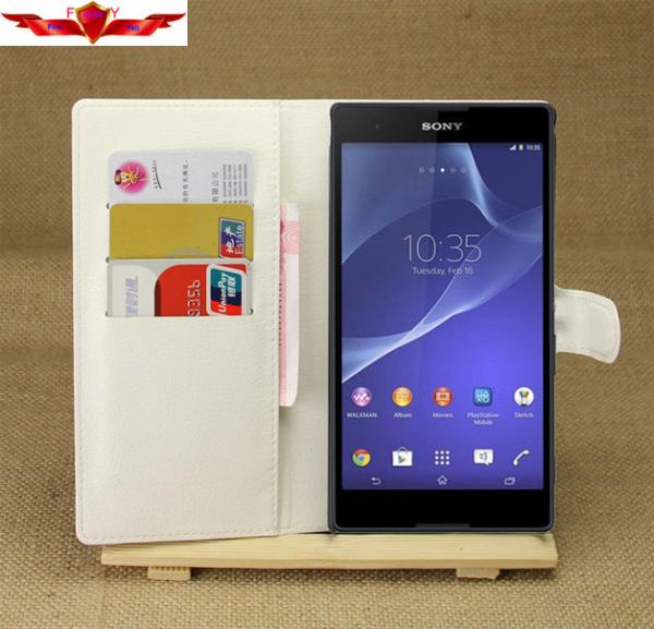 Sony Xperia T2 Ultra PU Wallet Leather Cases Card Holder Multi Color