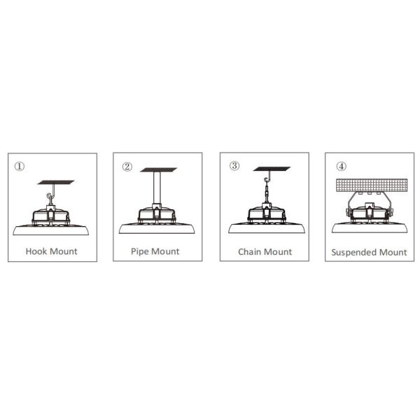 Свет залива СИД высокий для света IP66 100W 150W 200W 240W фабрики завода склада с аварийным набором