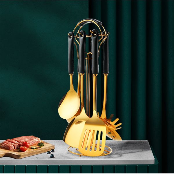 Ceramic Stainless Steel Kitchen Utensils Set Nordic Style For Cooking
