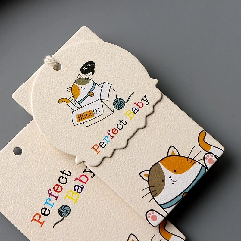Double Layer Cartoon Hang Tags With String For Kids Clothing And Toys