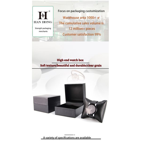 Diamond Crosshatch Textured Hard Paper Watch Case Cardboard Luxury Box