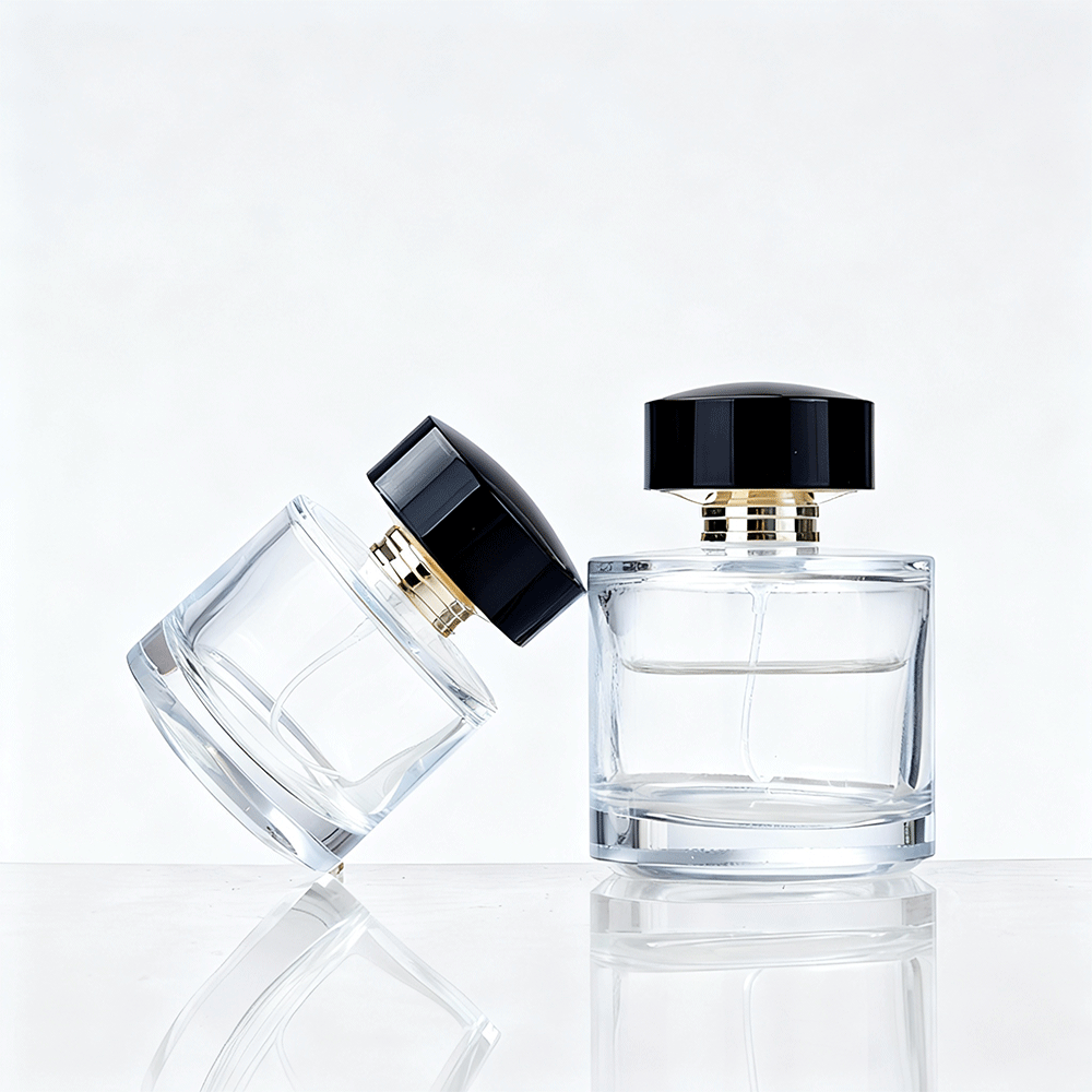Luxury Cylinder Glass Perfume Bottle 30ml 50ml 100ml Refillable Spray Atomizer Bottle