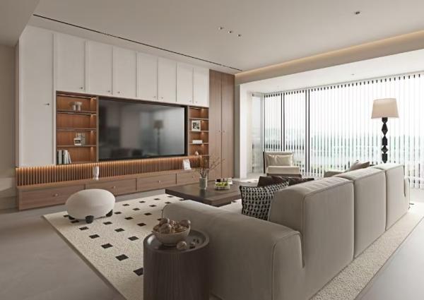 Mid Century Modern Style Whole House Customization Living Room Design