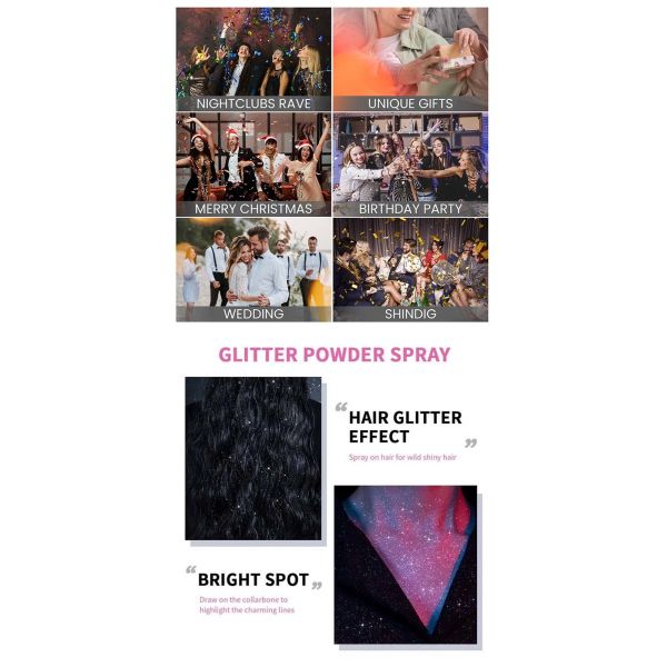 Color Snow Spray For Indian Holi Day Celebrate Party Snow Gold and Silver