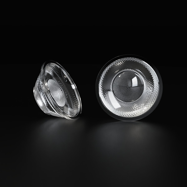 PC Material 55° Wide Angle LED Lens with 88% Efficiency for Bridgelux COB Ceiling Lamps
