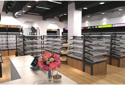 Elegant Convenience Store Fixtures / Snack Display Rack With Strong Metal Frame