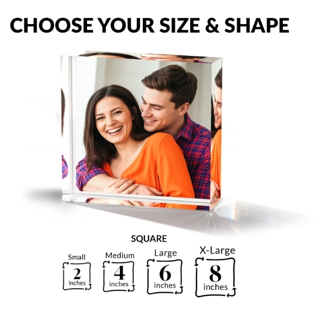 UV Resistant And Waterproof Solid Acrylic Block For Photo Display