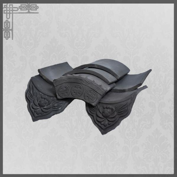 caulim velho Clay Matt Asian Style Roof Tiles das telhas de telhado da casa de 160mm