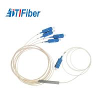 tipo divisor audio ótico do tubo do aço de 1x4 0.9mm com o conector de SC/UPC APC