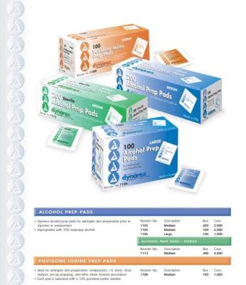 100% Cotton  Medical  Alcohol  Pad Customized Size and Shape