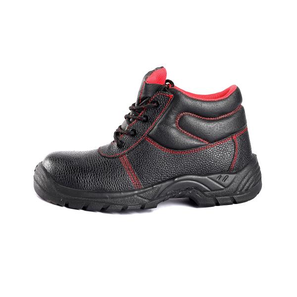 Embossed Cow Leather Composite Safety Shoes for Warehouse and Distribution Center