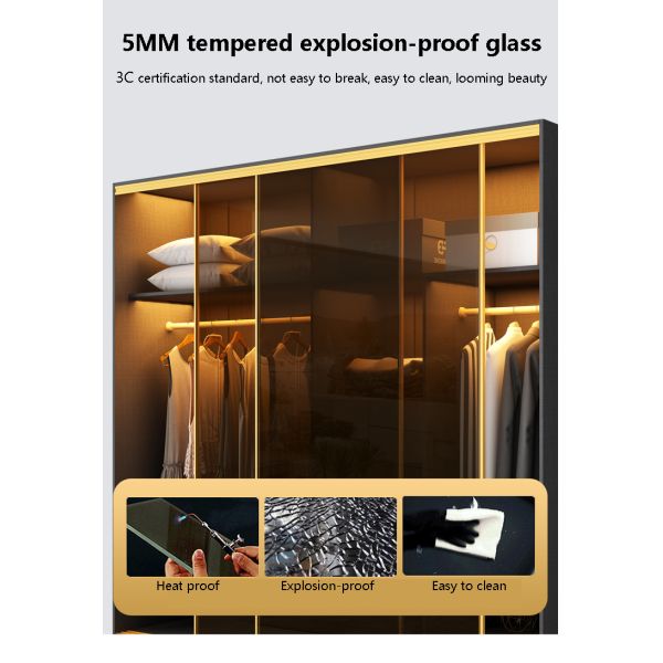 Modern Wooden Cabinet Sliding Door Bedroom Closet Wardrobe with E1 Manufactured Wood