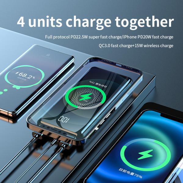 Over Current Portable Fast Qi Wireless Charger  Power Bank Compatible