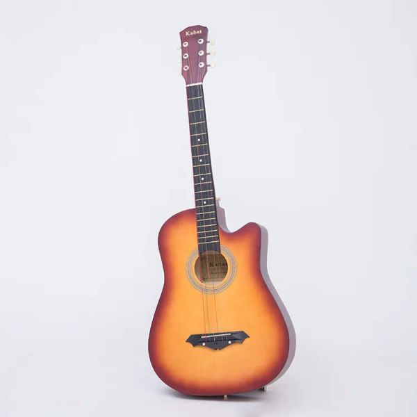 38 Inch Wood Guitar With Case and Accessories for Kids/Boys/Girls/Teens/Beginners (Black)