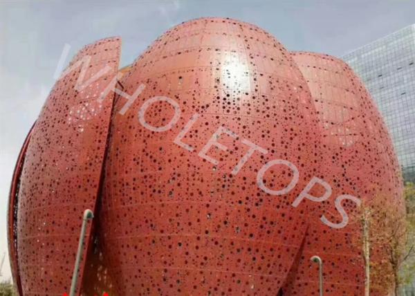 Pattern Cut Hyperbolic Aluminum Column for Subway station